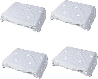Homoyoyo 4 Pçs Lençol De Cama Menina Mini Berço Para Bebê Algodão Colcha De Cama Infantil Dossel Berço Colchão Topper Viagem Cribbage Board Capas De Cama Infantil Capas De Berço Capas De
