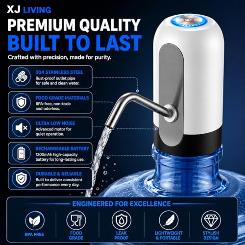 Image of Automatic Wireless Water Can Dispenser Pump for 20 Litre Bottle Can - Low Noise, High Efficiency Drinking Water Pump