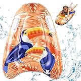 dellyy Tragbare Aufblasbares Bodyboard , 70*50CM, Tragbare Aufblasbar Surfbrett,mit Griffen, Kinder Schwimmbrett, Aufblasbar Luftmatratze, Schwimmend Bodyboard, Kinder Aufblasbares Pool Spielzeug