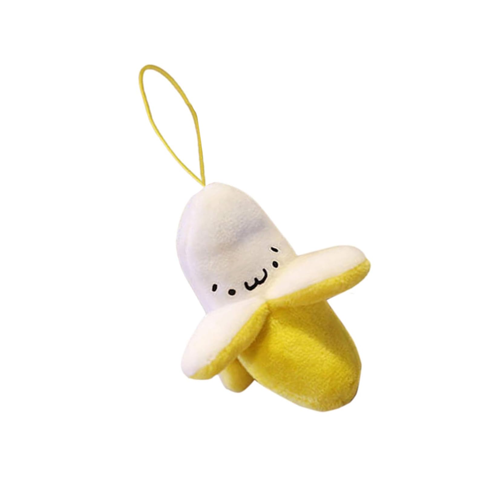NONGYU Creative Banana Peeling Plush Charm Bag Pendant For Backpacks Keys And Car Accessories Soft Banana Stuffed Toy Kids Plush Keychain