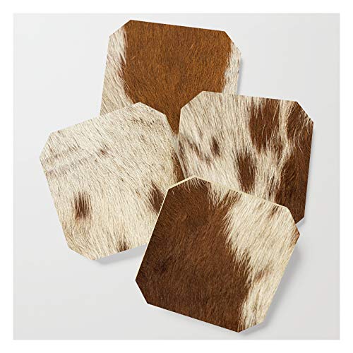 Pattern Of A Longhorn Bull Cowhide. by Rob Downer on Drink Coaster - Set of 4