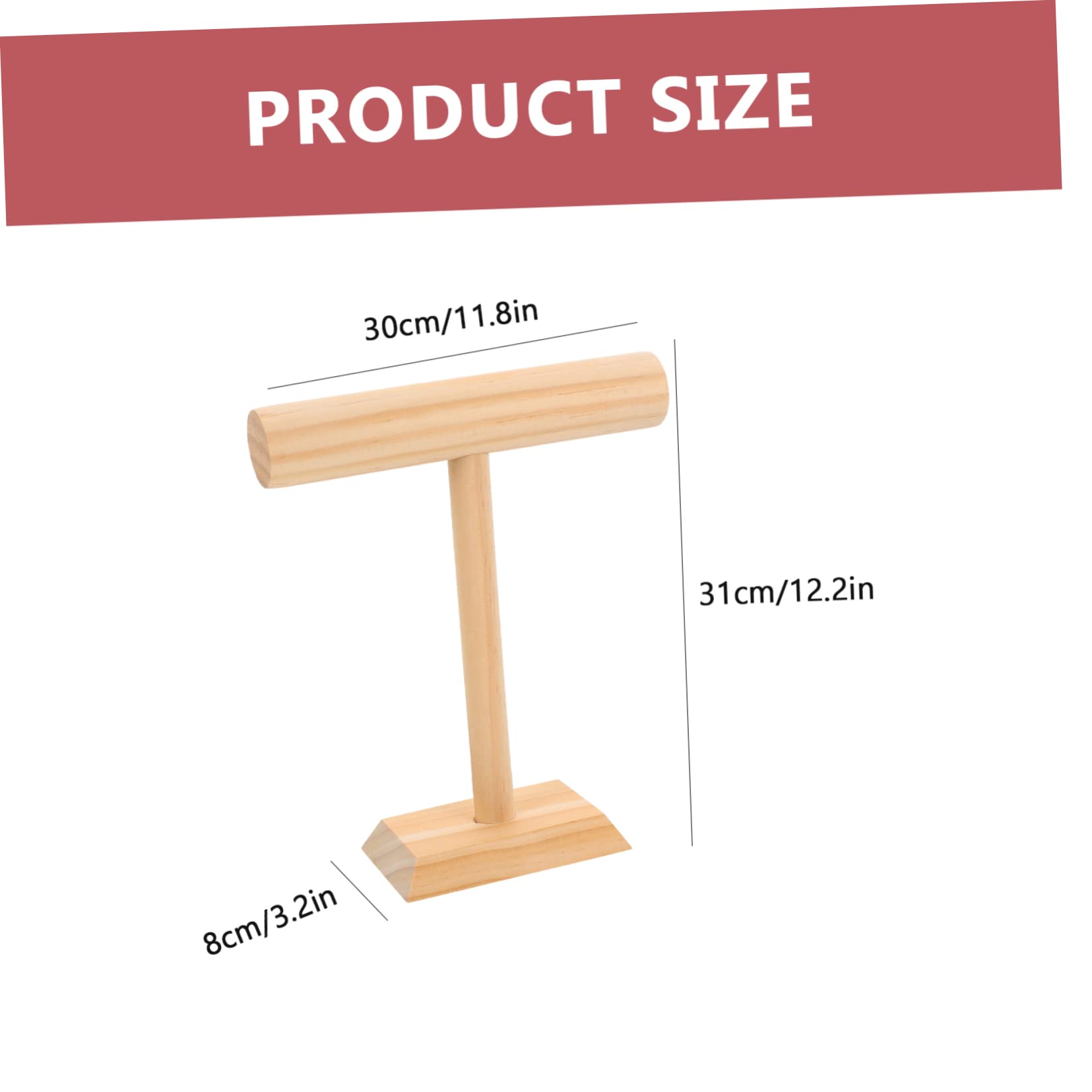 Beavorty Tabletop Wooden Jewelry Display Stand Elegant Necklace Holder Bracelet Rack Wrist Watch Stand for Home Retail Trade Show Use Practical Solid Jewelry