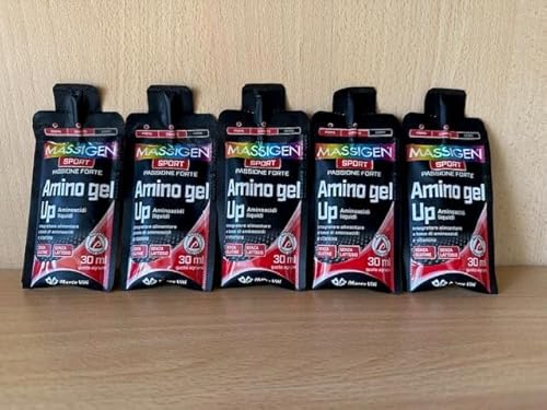 5 X Massigen Sport - Aminogel Up Gel Aminoacidi E Vitamine Senza Glutine Senza Lattosio 30Ml Gusto Agrumi