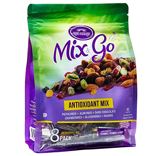 Klein's Naturals Mix & Go Trail Mix Individual Packs ~ Fruit and Nut Mix with Chocolate ~ Trailmix ~ Trail Mix Bags ~ Single Serve Trail Mix Snack Packs, Antioxidant, 16 Ounce