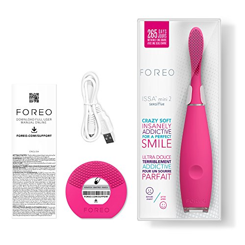 Foreo ISSA mini 2 Sensitive Elektrische Sonic Zahnbürste für Kinder ,Wild Strawberry – Bild 5