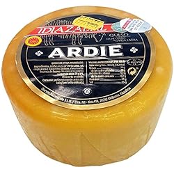 Queso Idiazabal Ahumado Aldanondo Ardie - Elaborado con Leche Cruda de Oveja Latxa - Peso Aproximado 1000 gramos - ideal para tapa, ración, ensalada, tosta, relleno, salsas y postres.