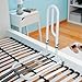 InnovaGoods - Ergonomischer Bettgriff, Höhenverstellbar 45-55cm, 2 Verstellbare Haltegurte, Tragbar und Einfache Montage, Stabil und Sicher, Weiß, Polypropylen