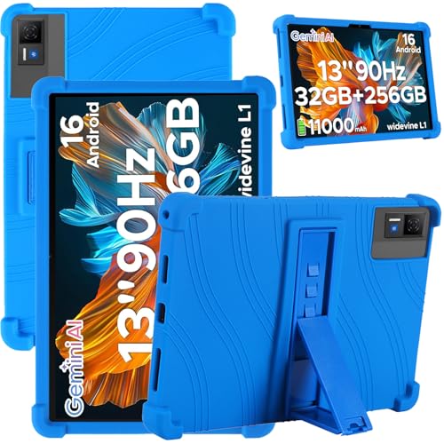 Coque DOOGEE U13 13" en silicone souple et PC avec béquille réglable bleu