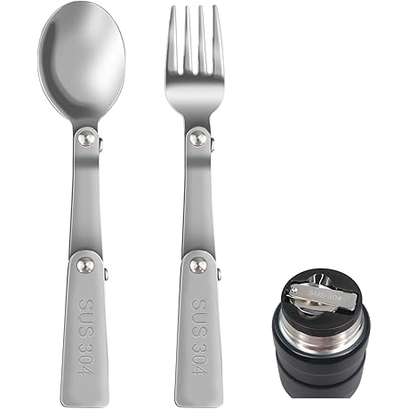 Replacement Spoon and Dinner Fork Set for Thermos Food Jar