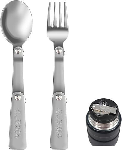 Cuchara de repuesto y tenedores de cena compatibles con termo de comida de 16 onzas (1 cuchara, 1 tenedor de cena)