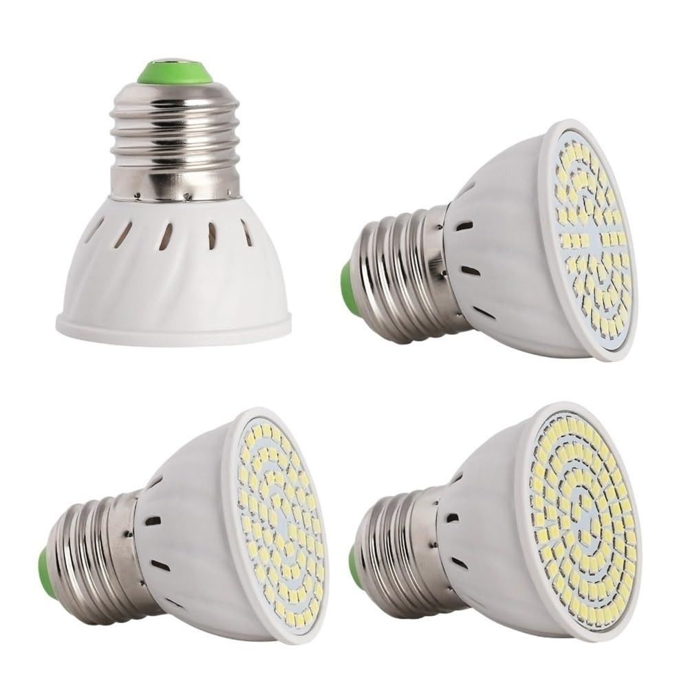 HHF Iluminación del hogar, Paquete de 25, lámpara de foco LED AC220V E27 SMD2835 36LED/54LED/72LED lámparas de foco de bombilla LED(Warm White,E27 4W 36Leds)