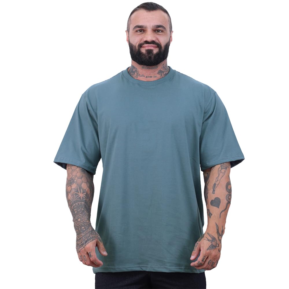 Camiseta Oversized Masculina MXD Conceito Maior Gramatura Cores Lisas