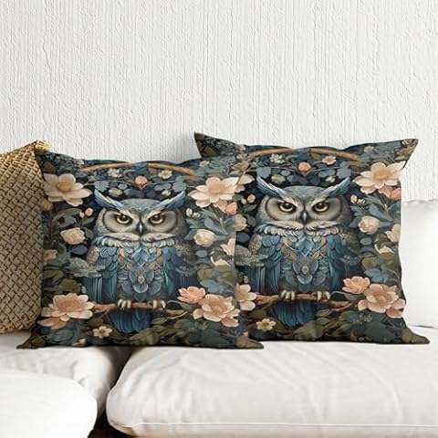 William Morris Owl Throw Pillow Covers Cover