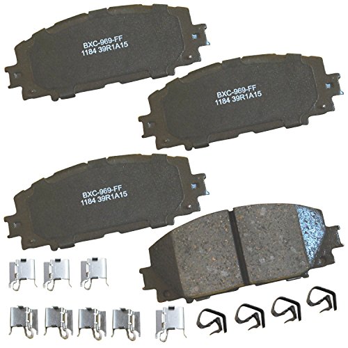 Image of Bendix Premium SBC1184 Ceramic Front Brake Pads for Lexus CT200h 2017, Toyota Prius C 2021, Yaris 2018-2006