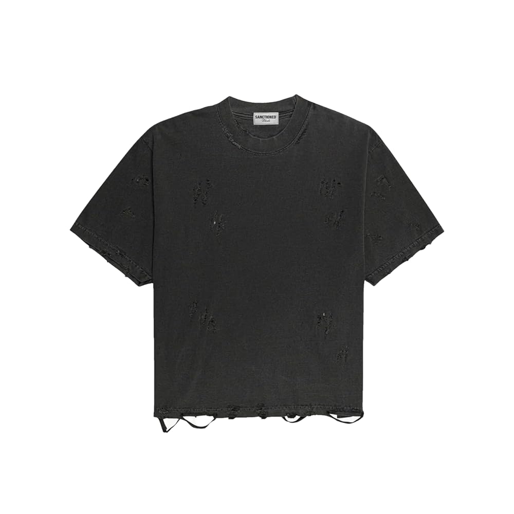 SANCTIONED BLANKS Men's Distressed Casual Oversized