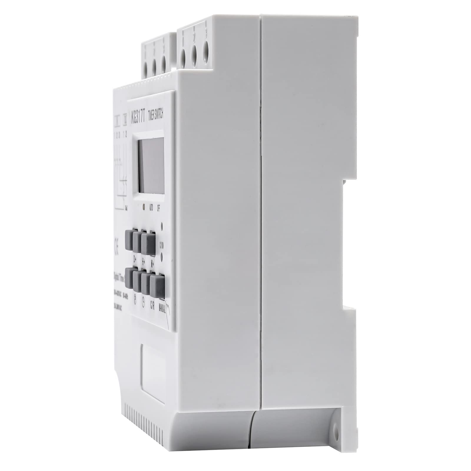 Interruptor Temporizador Digital, 4000W, 25A, 220V con Pantalla LCD, Gris