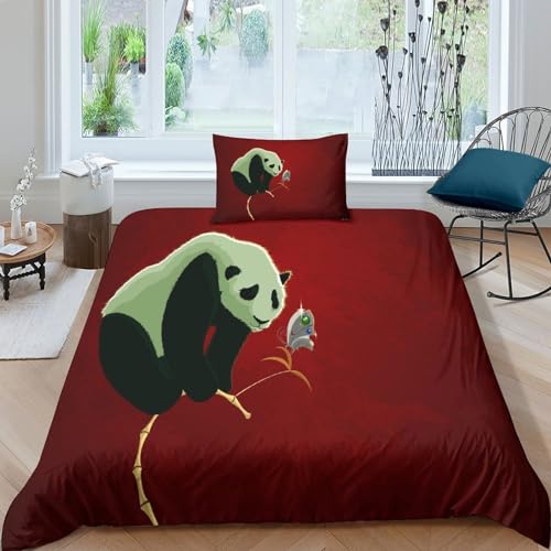 Housse de couette panda géant 3D pour lit simple 135x200 - 2