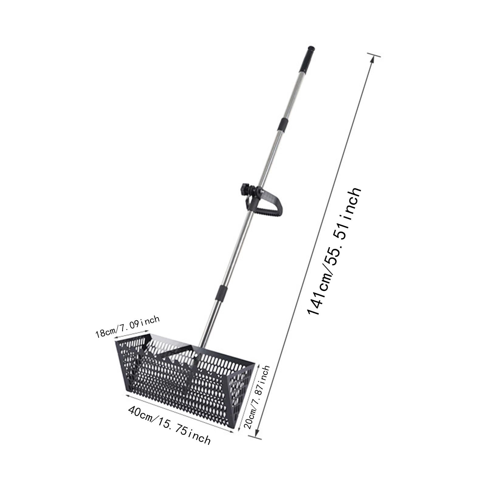 Sand Rake Extendable Cat Litter Scoop Adjustable Long Handle Convenient Multifunctional Stainless Steel Deep Scooper