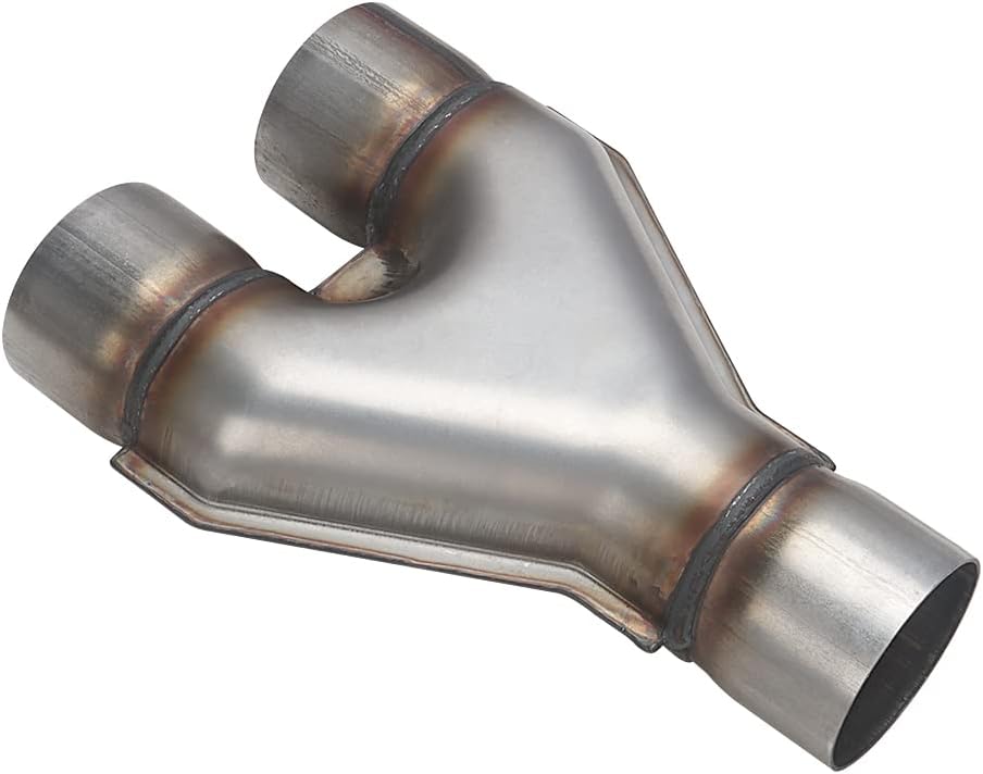 AKARCK Exhaust Y Pipe 2.5" Inlet, Stainless Steel 10" Long