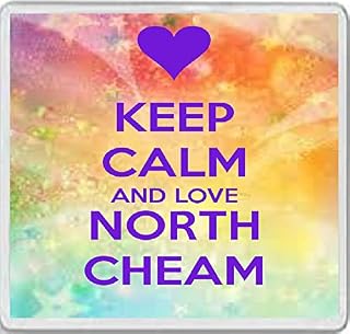 Keep Calm and Love North Cheam - Large Square Acrylic Coaster