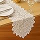 2 Stück Tischläufer Spitze 120*35cm Tischläufer Hochzeit Spitze Gestickte Tischdecke Deckchen für Wohnzimmer Rustikale Boho Hochzeit Dekor Braut & Baby Dusche Dekoration