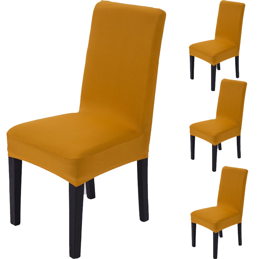 JMYDecor Spandex Stretch Dining Room Chair Slipcovers, Removable Washable, Set of 4