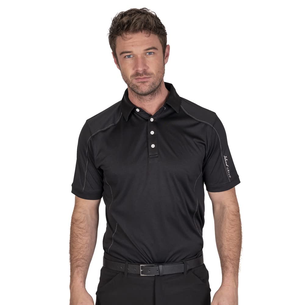 Island GREENMens 2025 IGTS1648 Performance Coolpass Golf Polo Shirt