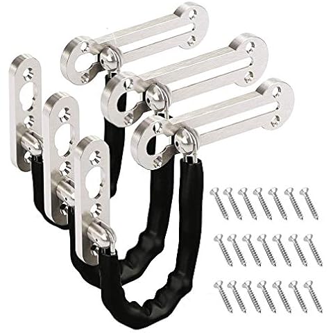 3PCS Thicker Stainless Steel Security Door Chains Safety Door Lock Security Slide Bolt Stainless Steel Chain Anti-Theft Chain Safe Buckle,Solid Heavy Duty Latch Lock for Door and Home Security Cover