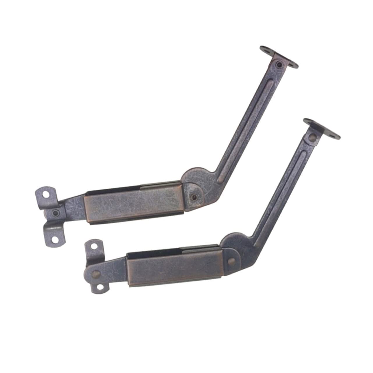 Uonlytech 2pcs Spring Long Arm Cabinet Support Durable Antique Copper Safety Spring Arm for Boxes Sofa Stools Boxes Easy to Install Non Scratching Lasting Use