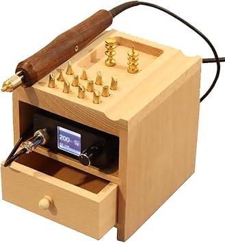 Leather Craft Edge Creaser, Electric Leather Edge Creaser Machine, Adjustable Heat Edge Creasing Tool for Leathercraft, for Bags, Belts, Wallets, Leather Edge Finishing and Polishing