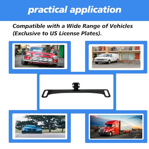 Image of Reversing Camera Metal Bracket, Universal Rear View Camera Mount, License Plate Bracket, Durable Metal Design, Adjustable Angle, Easy Install