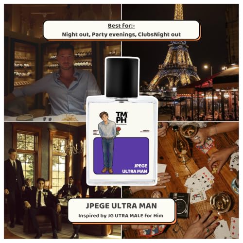 Image of TMPerfumehouse JPEGE ULTRA MAN EDP for Men | Sweet, Fruity & Long Lasting Perfume Spray | Aromatic, Woody & Citrusy Fragrance | Luxury Gift for Him | TMPH | 50ml