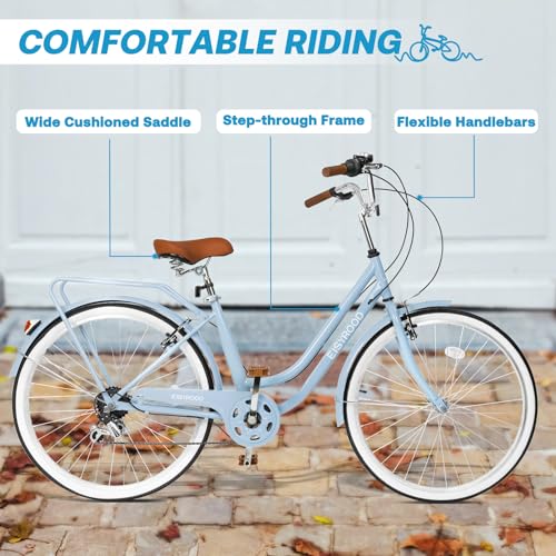 Eisyrood 26 Inch Beach Cruiser Bike For Women thumb #3