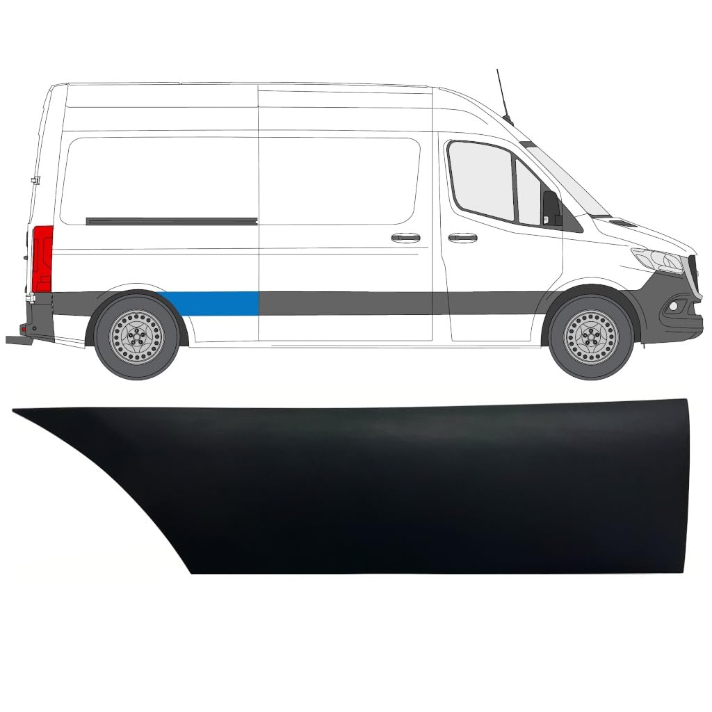 Moldura lateral guardabarros trasero para Mercedes Sprinter 2018- / Derecho