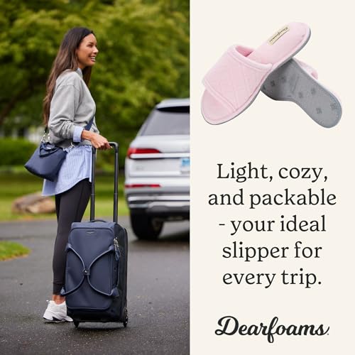 Dearfoams womens Slipper Memory Foam Summer House Shoe Beatrice Terry Slide - Image 5
