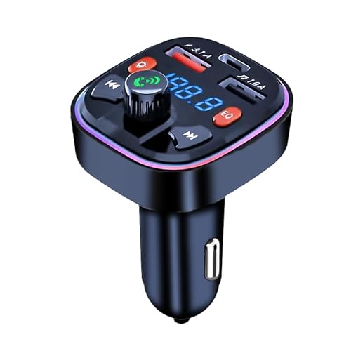 HSYWBC Bluetooth FM Transmitter Auto Radio Adapter, 20W USB C Auto Ladegerät PD und QC netzteil mit Freisprecheinrichtung, 5.3 Wireless Bluetooth Musik Player unterstützt USB-Stick und TF-Karte HSYWBC Bluetooth FM Transmitter Auto Radio Adapter, 20W USB C Auto Ladegerät PD und QC netzteil mit Freisprecheinrichtung, 5.3 Wireless Bluetooth Musik Player unterstützt USB-Stick und TF-Karte