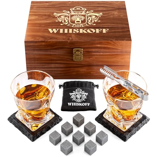 Set Pietre Whisky Con Bicchieri - Regalo Elegante Per Uomini