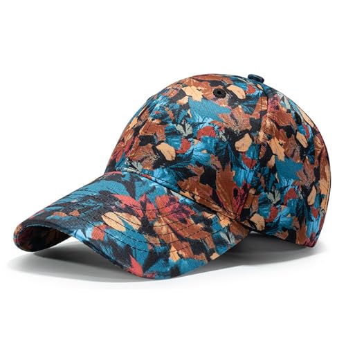 Casquette de baseball florale coton ajustable chapeau été imprimé fleurs femme