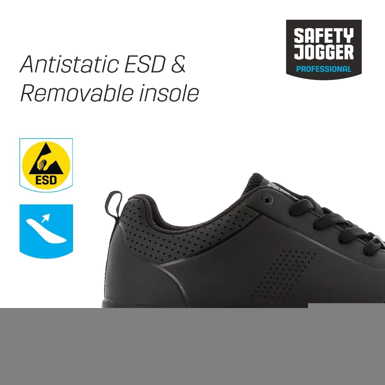 SAFETY JOGGER Zapatos para Trabajar Ligeros para Mujer y Hombre 35 EU - ELIS - Zapatillas Repelente al Agua, Transpirables, Cómodo y Antideslizantes, para Enfermera y Cocina