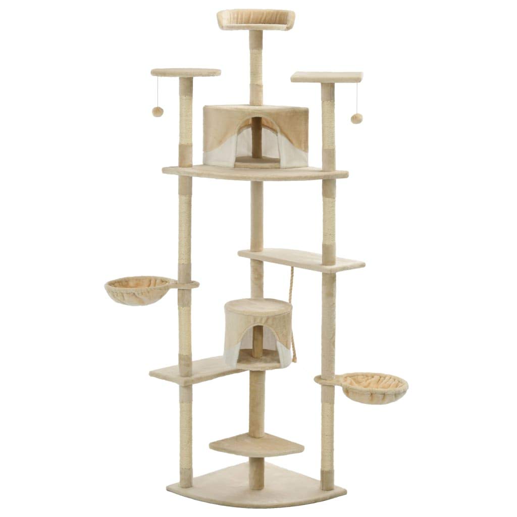 Sizal Drzewo dla kota Drapak 203 cm Beżowy i Biały
