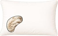 Vista 3 de ORGANIC TEXTILES Almohada Kapok 100% orgánica con funda extraíble de algodón orgánico natural, lavable a máquina, funda ventilada con relleno