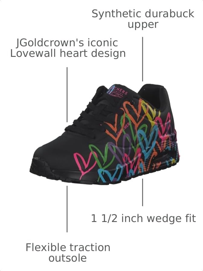 Image of Skechers Street Womens,UNO - Highlight Love,BKMT,7 M US