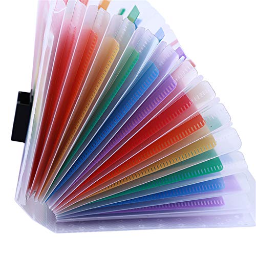 QQWA A6 Mini Paquet De Fichiers D'Accordéon, Portefeuille De Rangement pour Organisateurs De Documents en Plastique pour Factures, Cartes, Coupons, Dossier De Fichiers Portable pour Cadeaux De Noël Cover
