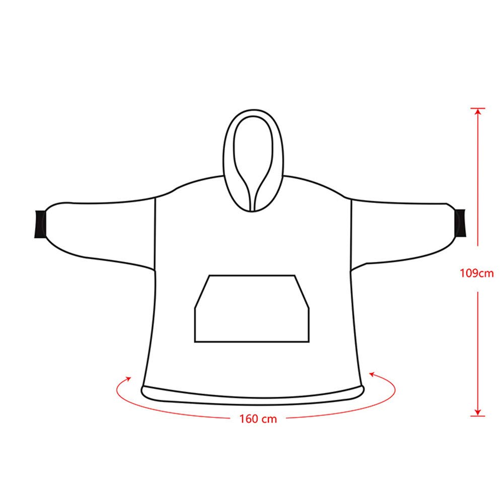 Adulto/Niño Otoño invierno Suelto Sudadera Manta con capucha Cálido de gran tamaño con Mangas y Bolsillo, Sudadera Gigante Sherpa Fleece Manta Cálida para TV Adulto azul claro one size