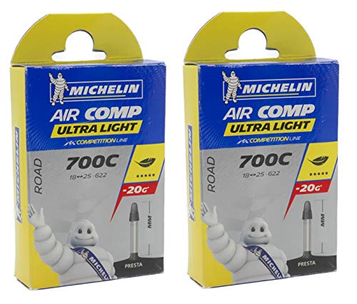 2{Zbg MICHELIN (~V) AIRCOMP ULTRALIGHT(GA[RvEgCg) 700×18/25c  yʃ`[u (ou52mm) [sAi]