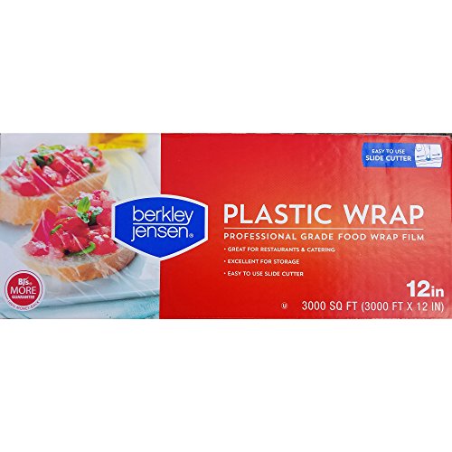 Berkley Jensen Professional Plastic Wrap with Cutter Slide 3000 Foot X 12 Inches
