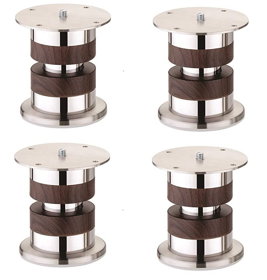 GSB India Stainless Steel 4 inch Sofa Legs for Furniture Fitting/Sofa Hardware Leg Pack of 4 (SS Wood Finish Finish) (B0C3XY11V2) Amazon Price History, Amazon Price Tracker