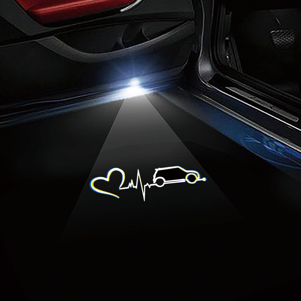2 Stück Autotürbeleuchtung Logo für Mi/Ni R55 R56 R57 R59 R60 R61 F55 F56 F57 F60 Zubehör Ultrahelles Willkommenslicht (Bild 5)
