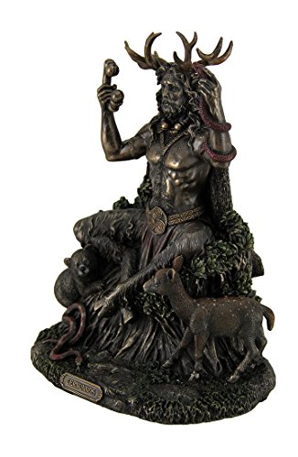 Estatua Cernunnos Dios Céltico de Animales y Submundo 9 pulg miniatura 2