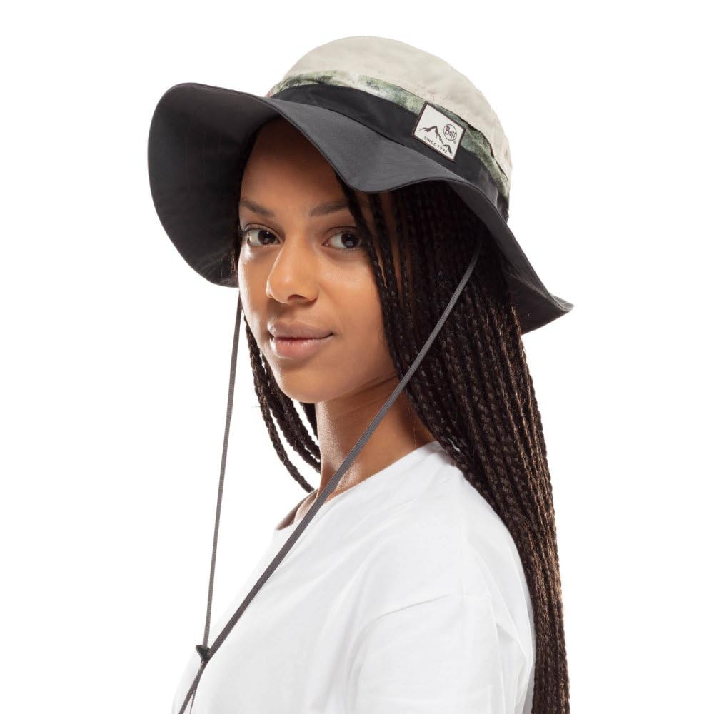 Buff®| Gorra Explore Booney Hombre Mujer Adulto Ajustable, Comoda, Proteccion UPF50, Aire Libre, Explorar, Elastica, Aventura, L/XL, Beige